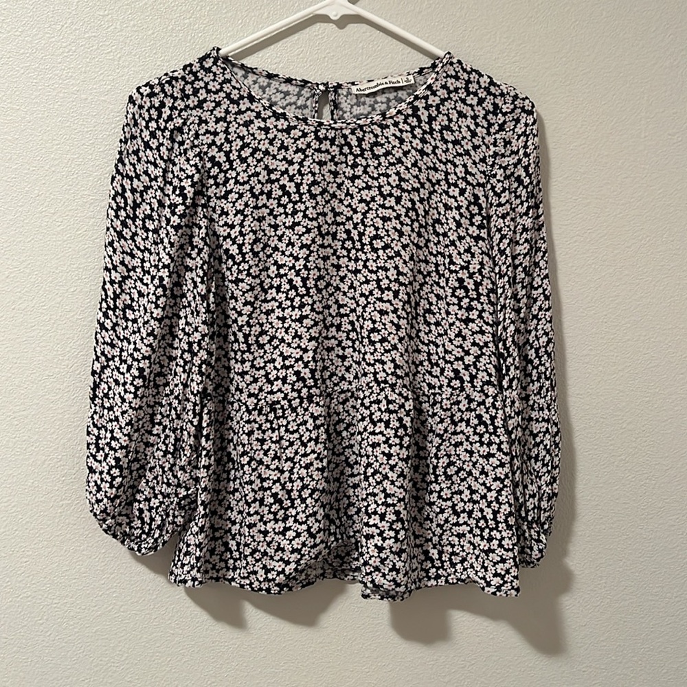 Abercrombie & Fitch Daisy flowers Peplum Top Small